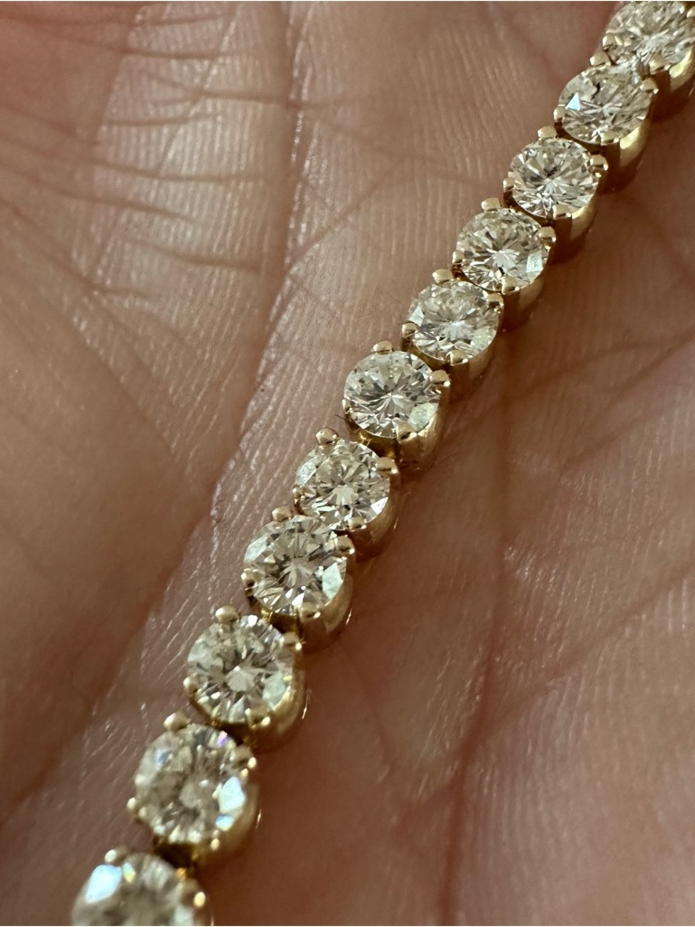 Classic Gold and Diamond Tennis Bracelet - Women Jewelry